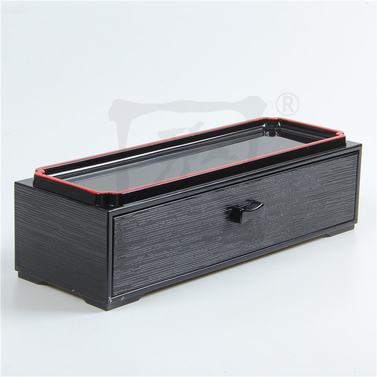 ABS plastikinė dėžutė lazdelėms, japonų stiliaus, ištraukiama, restoranams, su logotipu