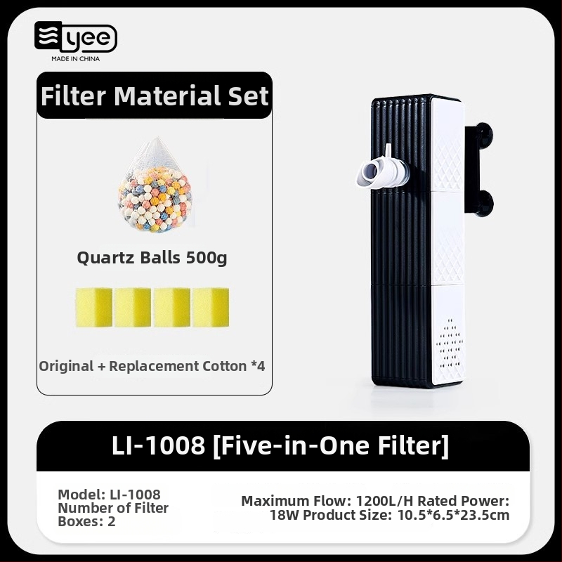 yee trijų vienų į akvariumo filtrą su siurbliu ir vandens cirkuliacijos sistema, įmontuotas labai tylus deguonies generatorius | Medžiaga: Plastikas | Svoris: 1,5 kg | Produkto kategorija: Filtras