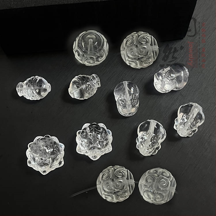 Kristāla pērlītes DIY rokassprādzei un kaklarotai – meandra motīvs, pulēta apdare, zīmols Abner, izcelsme Austrumu Ķīnas jūras