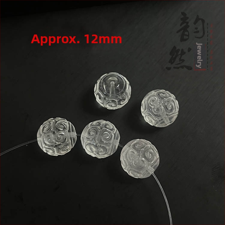 Kristāla pērlītes DIY rokassprādzei un kaklarotai – meandra motīvs, pulēta apdare, zīmols Abner, izcelsme Austrumu Ķīnas jūras