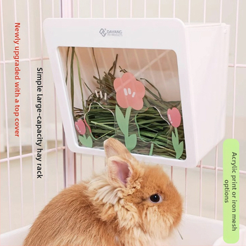 Zuikių šieno laikiklis – įmontuotas, galima pakabinti, didelė talpa – Materijal: Ph+ps metal; Prekės ženklas: Dayang; Kategorija: naminiams gyvūnams lizdas