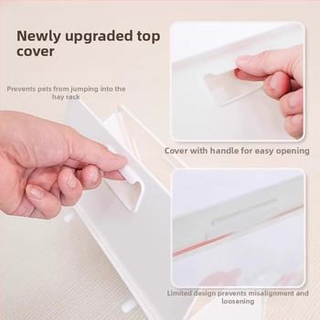 Zuikių šieno laikiklis – įmontuotas, galima pakabinti, didelė talpa – Materijal: Ph+ps metal; Prekės ženklas: Dayang; Kategorija: naminiams gyvūnams lizdas