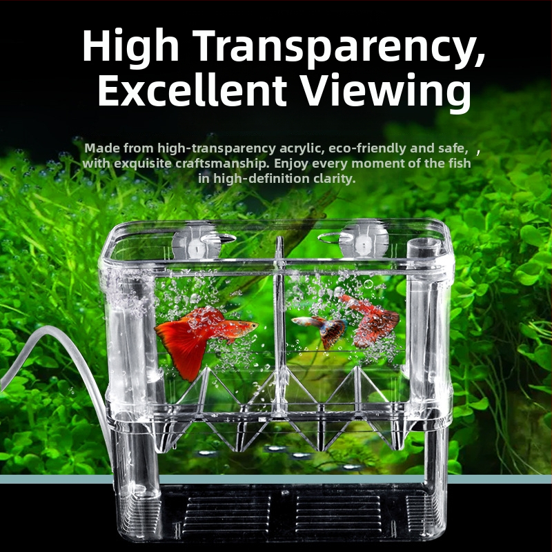 Акрилна изолационна кутия за аквариум за развъждане, двойнослойна, инкубация