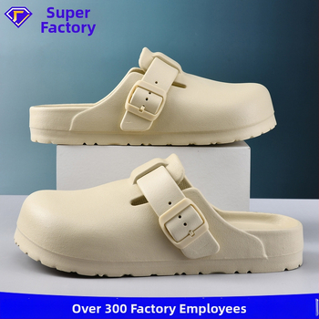 Bece vyriški EVA sandalai, uždarytas pirštas, stora pada, vienos dalies liejimo konstrukcija