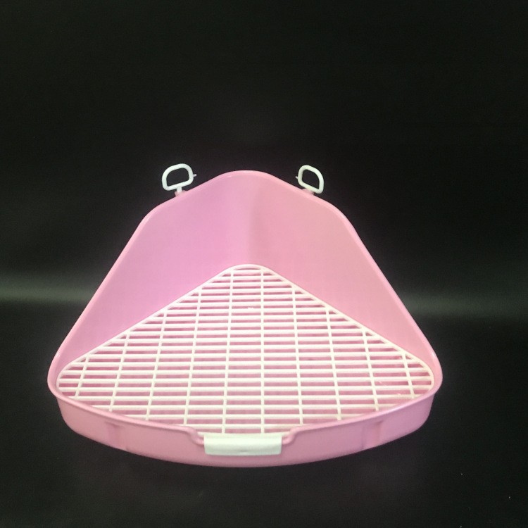 Pet Boer trikampė plastikinė gyvūnėlių tualetas triušiams ir voverėms – tvirtinamas, prieš šlapinimą dizainas, kilmė Taizhou, Zhejiang