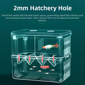 Самоплаващ изолиращ инкубатор за хайвер на малки риби с кислороден порт за люпене — Nai Chong аквариумна кутия за развъждане
