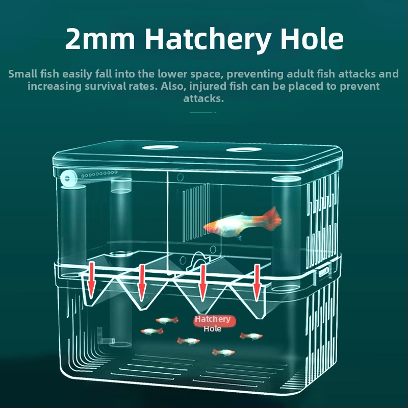 Самоплаващ изолиращ инкубатор за хайвер на малки риби с кислороден порт за люпене — Nai Chong аквариумна кутия за развъждане