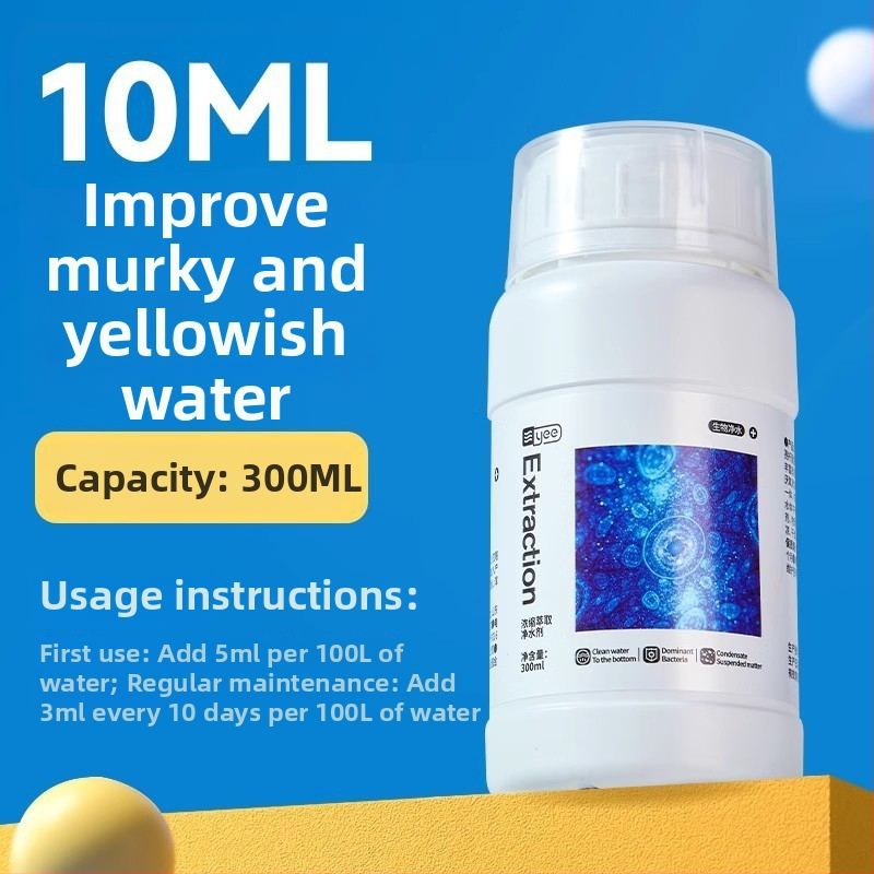 Akvārija ūdens attīrītājs - YEE plastmasas pudeles tīrīšanas līdzeklis akvārijiem, 0,55 kg, ražots Ķīnā