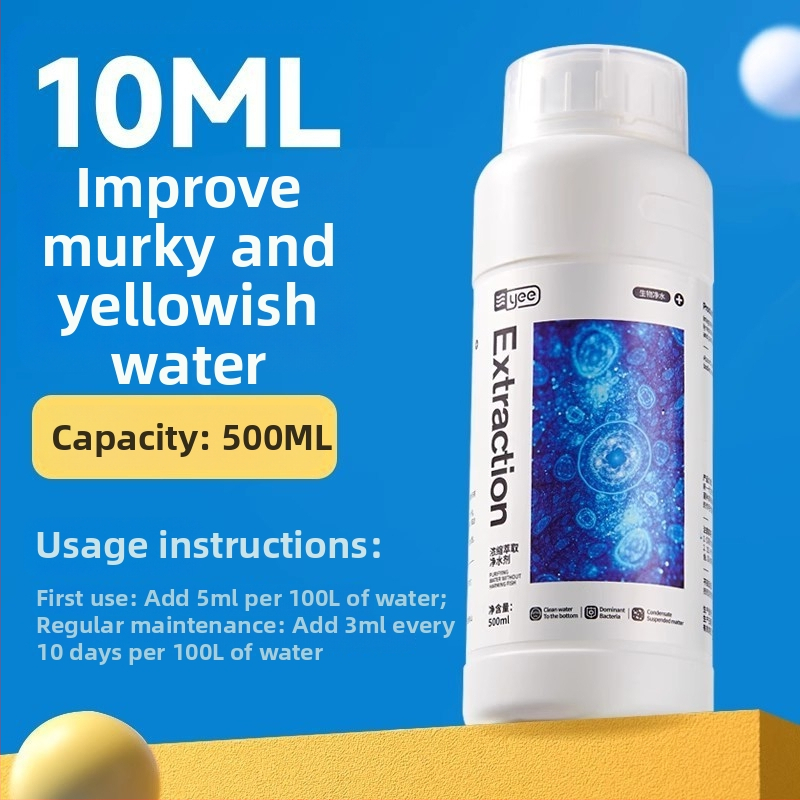 Akvārija ūdens attīrītājs - YEE plastmasas pudeles tīrīšanas līdzeklis akvārijiem, 0,55 kg, ražots Ķīnā