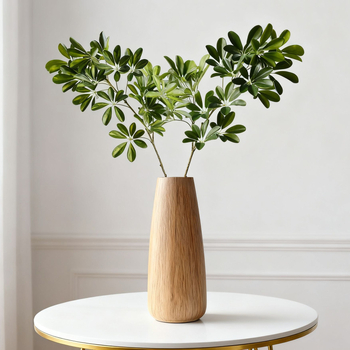 Umjetna Zelenila Duck Foot Wood s Drvenom Ručkom za Unutarnje Aranžmane, Plastika/Meko PVC, Simulacija i Injekcijsko Formiranje