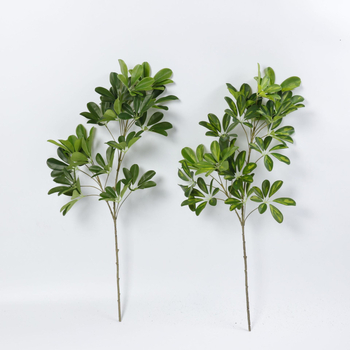 Umjetna Zelenila Duck Foot Wood s Drvenom Ručkom za Unutarnje Aranžmane, Plastika/Meko PVC, Simulacija i Injekcijsko Formiranje
