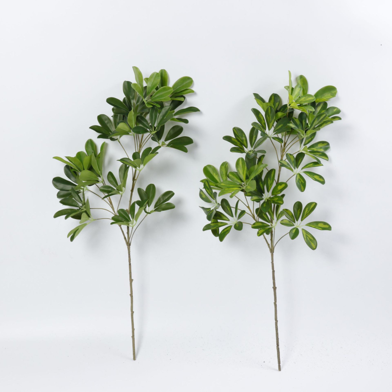 Umjetna Zelenila Duck Foot Wood s Drvenom Ručkom za Unutarnje Aranžmane, Plastika/Meko PVC, Simulacija i Injekcijsko Formiranje