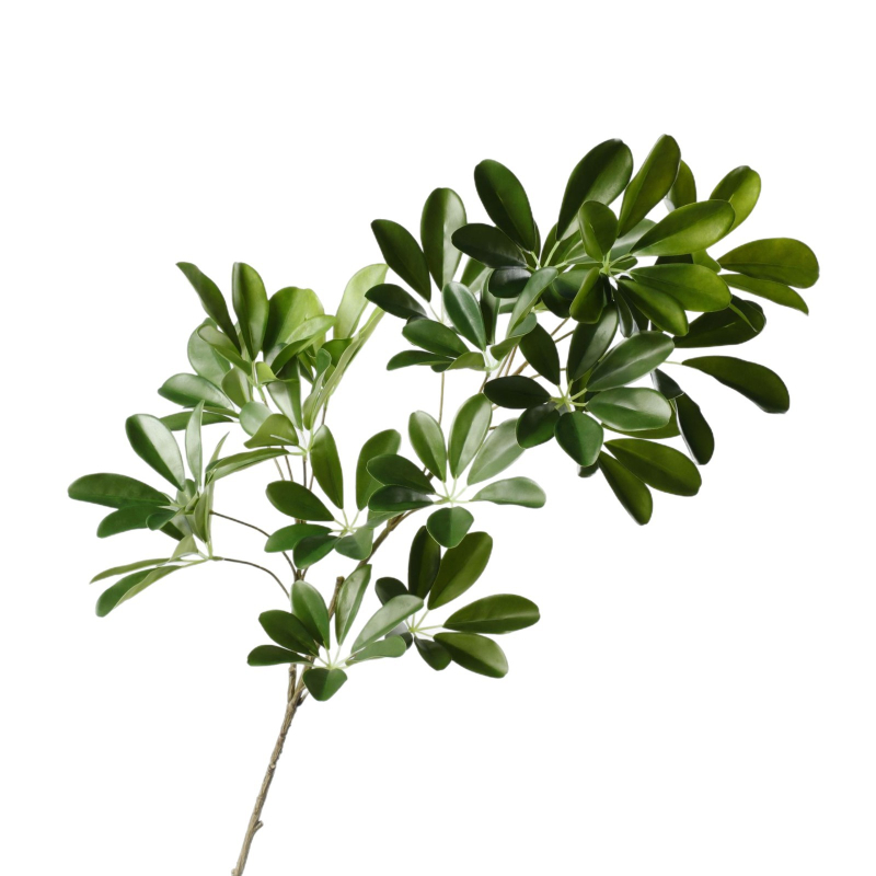 Umjetna Zelenila Duck Foot Wood s Drvenom Ručkom za Unutarnje Aranžmane, Plastika/Meko PVC, Simulacija i Injekcijsko Formiranje