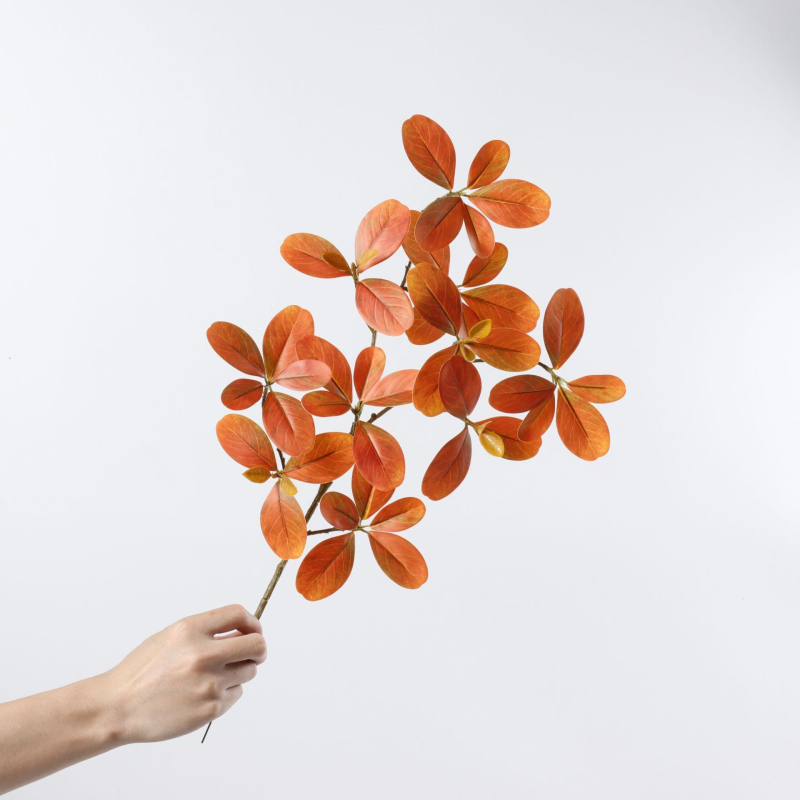 Umjetna Zelenila Duck Foot Wood s Drvenom Ručkom za Unutarnje Aranžmane, Plastika/Meko PVC, Simulacija i Injekcijsko Formiranje