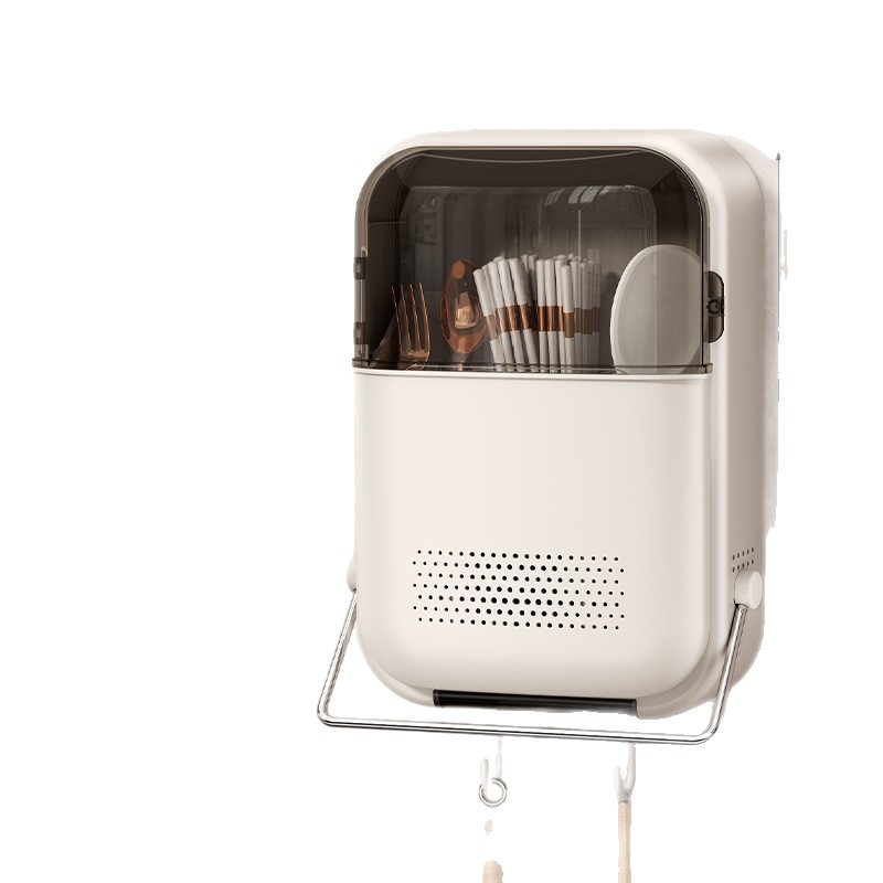 Sienas stiprināms chopstick uzglabāšanas grozs | virtuve, PP materiāls, Chopstick Tube sērija, nosūcējs trauciņš ēdienam, logotipa drukāšana pieejama