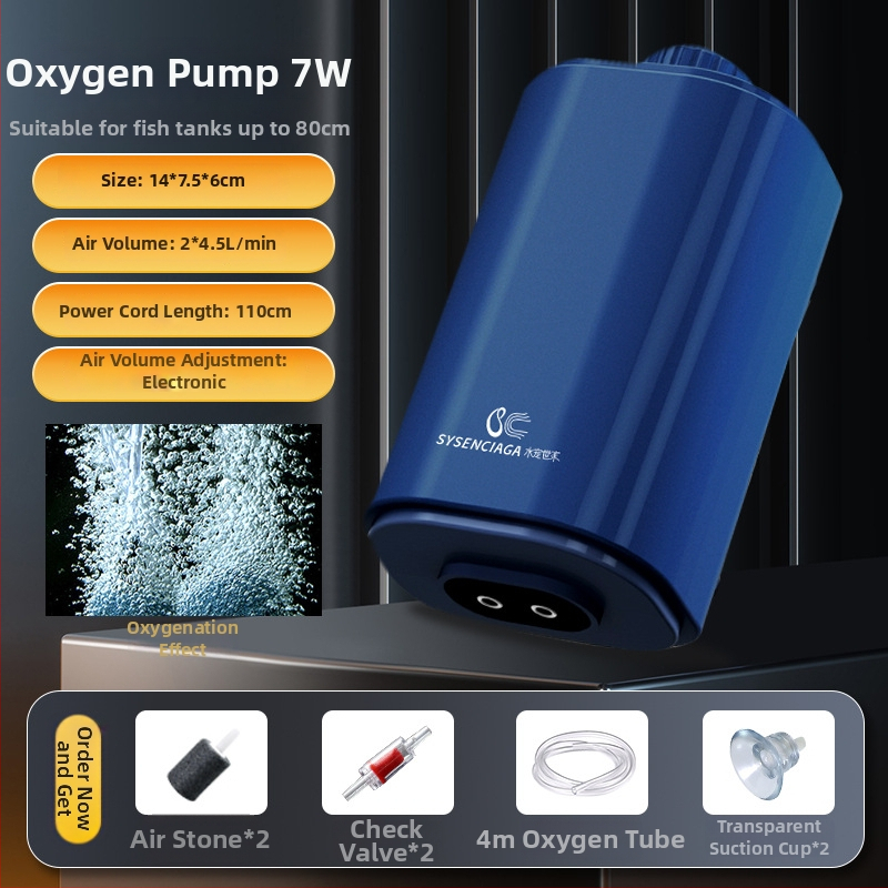 Water Pet Family Akvariumo deguonies siurblys — tylus, galingas, skirtas žuvų akvariumui