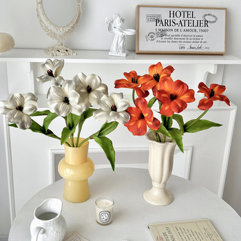 Dirbtinis tulipanas - PU jausmas, aukšta kokybė, Kangxin, serija 38553505166, vestuvėms, lauko naudojimui, fotografijos rekvizitai, namų dekoravimui