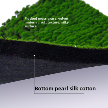 Zien — dekoratīvā mākslīgā sūna ainavu miniatūrām, sērija Simulated moss lawn, injekcijas liešana, iepakojums Opp bag