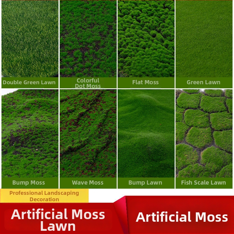 Zien — dekoratīvā mākslīgā sūna ainavu miniatūrām, sērija Simulated moss lawn, injekcijas liešana, iepakojums Opp bag