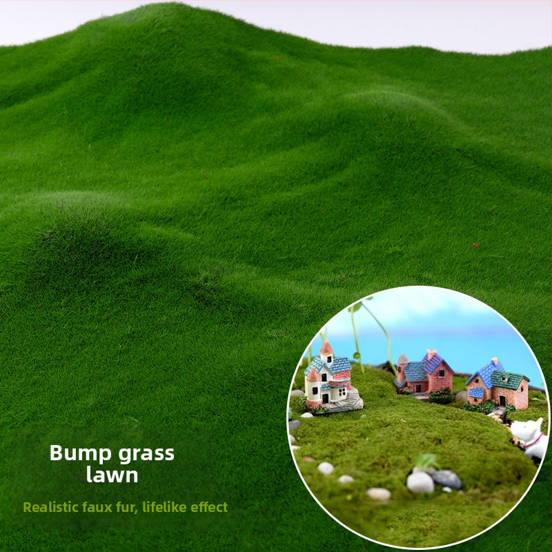 Zien — dekoratīvā mākslīgā sūna ainavu miniatūrām, sērija Simulated moss lawn, injekcijas liešana, iepakojums Opp bag