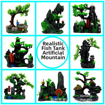 Derva rockery akvariumo ornamentas – dekoracijai akvariume (Medžiaga: Derva; Kategorija: Rockery; Naudojimas: Dekoracija)