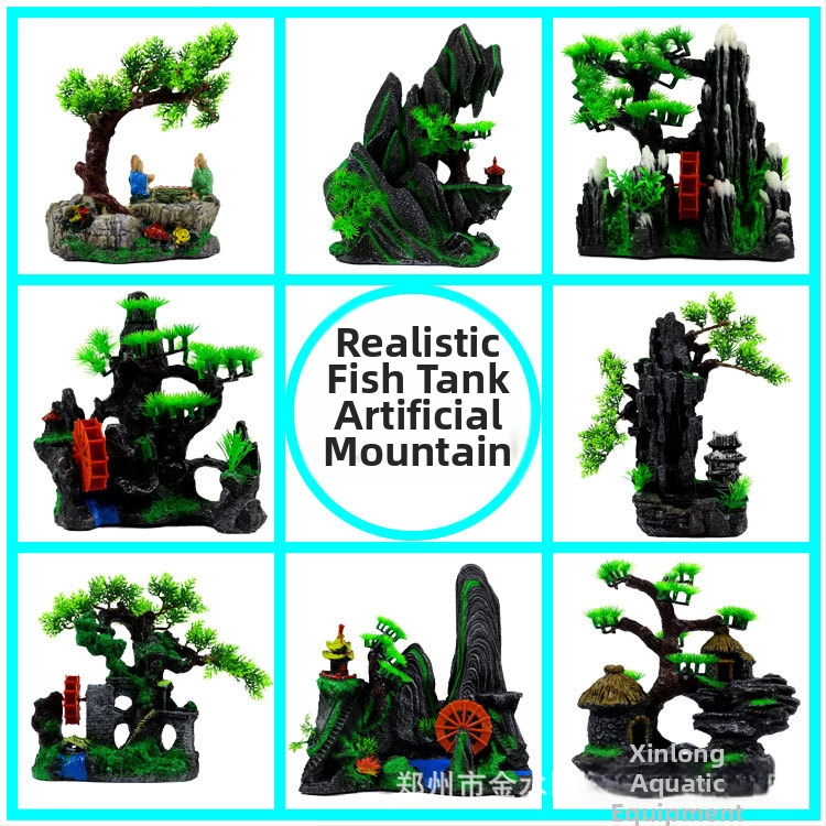 Derva rockery akvariumo ornamentas – dekoracijai akvariume (Medžiaga: Derva; Kategorija: Rockery; Naudojimas: Dekoracija)