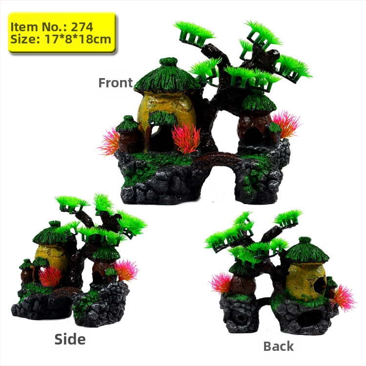 Derva rockery akvariumo ornamentas – dekoracijai akvariume (Medžiaga: Derva; Kategorija: Rockery; Naudojimas: Dekoracija)