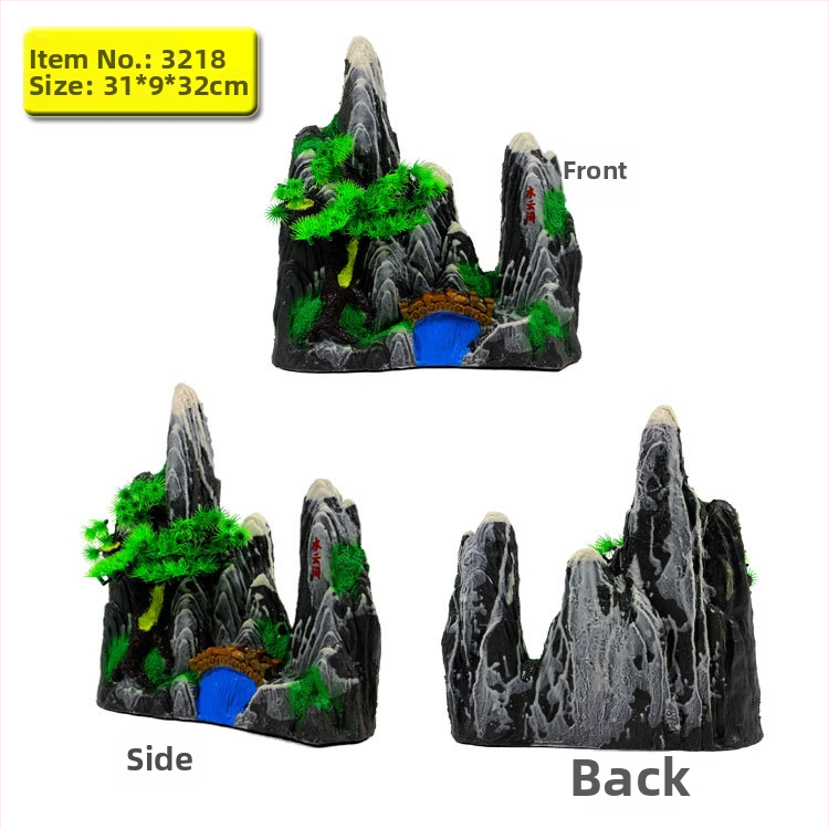 Derva rockery akvariumo ornamentas – dekoracijai akvariume (Medžiaga: Derva; Kategorija: Rockery; Naudojimas: Dekoracija)