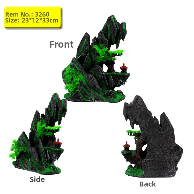 Derva rockery akvariumo ornamentas – dekoracijai akvariume (Medžiaga: Derva; Kategorija: Rockery; Naudojimas: Dekoracija)