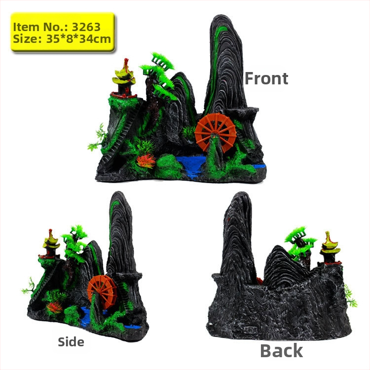 Derva rockery akvariumo ornamentas – dekoracijai akvariume (Medžiaga: Derva; Kategorija: Rockery; Naudojimas: Dekoracija)