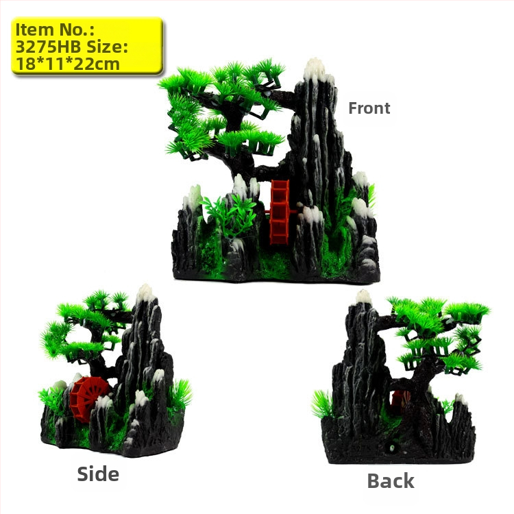 Derva rockery akvariumo ornamentas – dekoracijai akvariume (Medžiaga: Derva; Kategorija: Rockery; Naudojimas: Dekoracija)