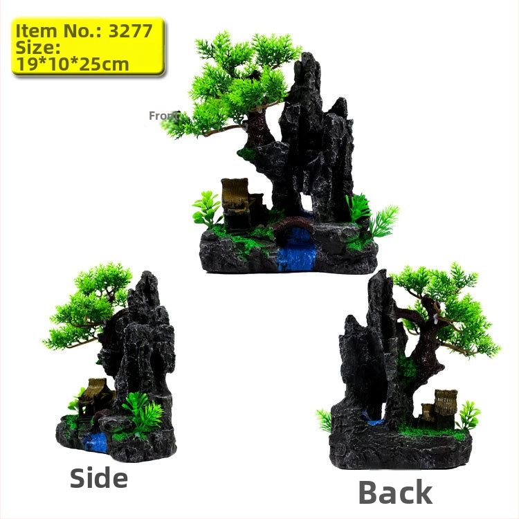 Derva rockery akvariumo ornamentas – dekoracijai akvariume (Medžiaga: Derva; Kategorija: Rockery; Naudojimas: Dekoracija)