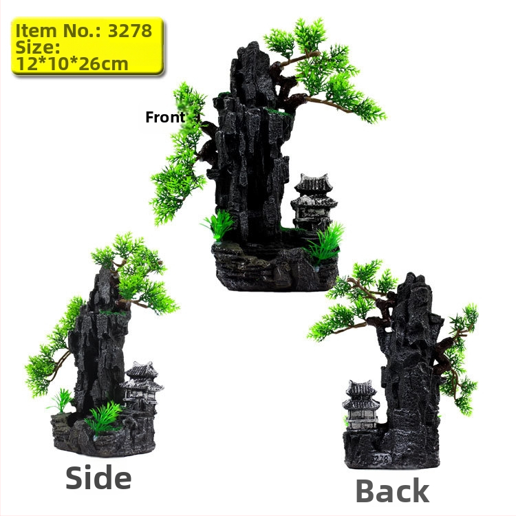 Derva rockery akvariumo ornamentas – dekoracijai akvariume (Medžiaga: Derva; Kategorija: Rockery; Naudojimas: Dekoracija)