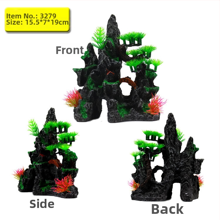 Derva rockery akvariumo ornamentas – dekoracijai akvariume (Medžiaga: Derva; Kategorija: Rockery; Naudojimas: Dekoracija)