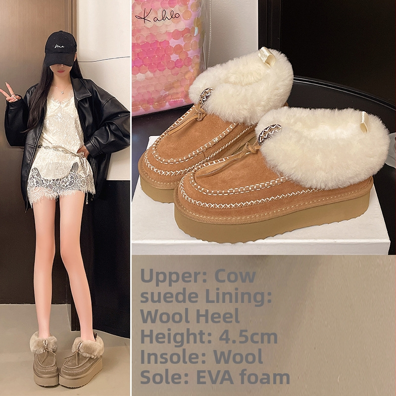 Sieviešu ziemas zābaki no telā velūra ar vilnas oderi, EVA zole, bieza zole, īss augšdaļas