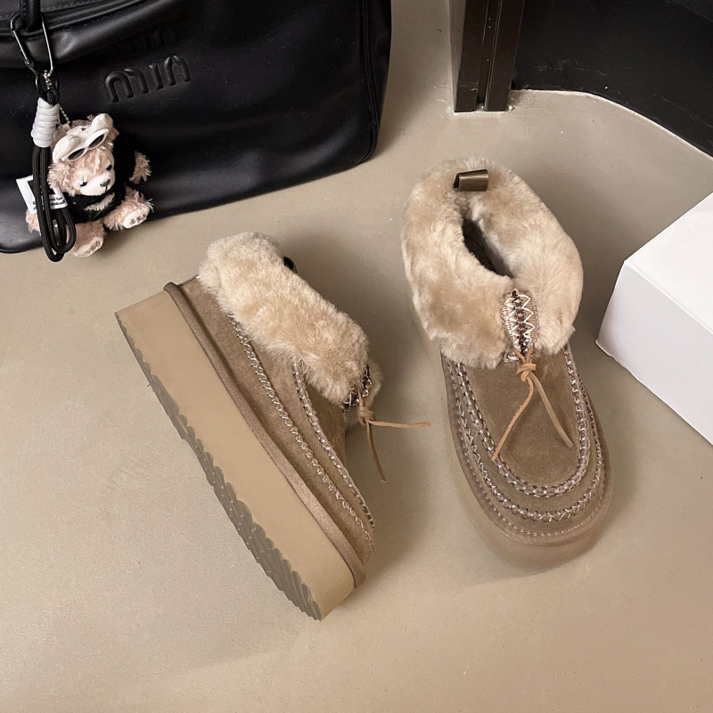 Sieviešu ziemas zābaki no telā velūra ar vilnas oderi, EVA zole, bieza zole, īss augšdaļas