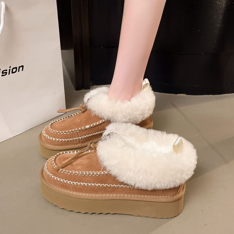 Sieviešu ziemas zābaki no telā velūra ar vilnas oderi, EVA zole, bieza zole, īss augšdaļas