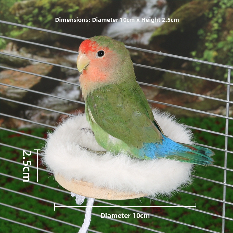 Budgie Toy Mat – Szilárdfa platform madaraknak, ugró platform, kalitka kiegészítő, márka Me and it