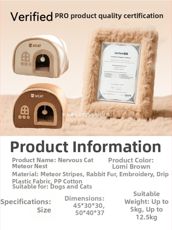 Kaķu ligzda mājiņa – visu sezonu, daļēji slēgta kaķu patvērumu, silta rudens un ziemā; Materiāli: Birch fleece, PP cotton; Piemērots Totoro