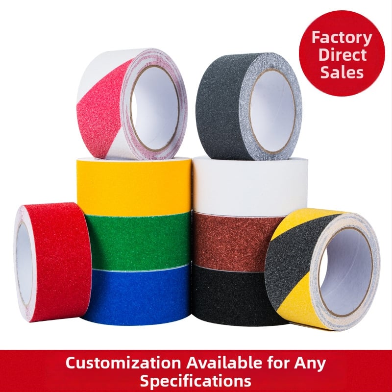 PVC neslystančios juostos, akrilo klijai, dvipusė, 0,85 mm storio, aukštos temperatūros atsparumas