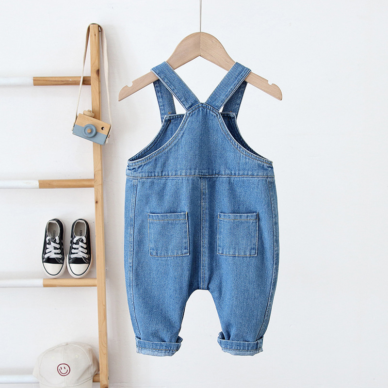 Pārrobežu bērnu apģērbs INS 2025 jauna stila bērnu kombinezons ar multfilmu varoņiem 0-3 gadus veciem mazuļiem džinsa kombinezons mazuļiem