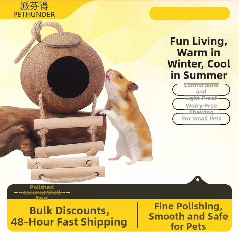 Drveno gnijezdo za hrčke s toplim udobnim skloništem