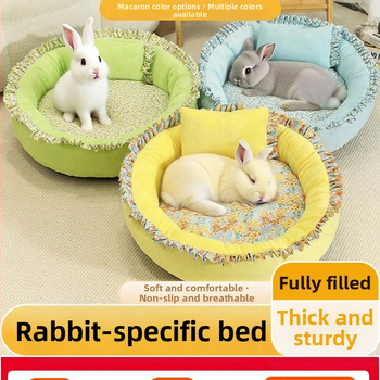 Guļvieta mājdzīvniekiem visām sezonām | Siltā guļvieta rudens–ziemas laikam trušiem un maziem mājdzīvniekiem | Materiāls: zīda ziedu audums | Izcelsme: Cits | Zīmols: Cits