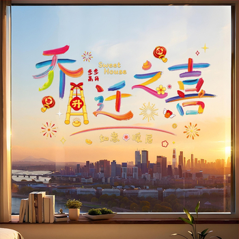 Elektrostatiskie uzlīmējumi uz stikla durvīm un logiem jaunas mājas ielāgošanai – PVC materiāls; iepakojums Opp bag; zīmols Sing; dāvana housewarming; piemērots kolēģiem, draugiem, vecākiem, klasesbiedriem, mentoriem