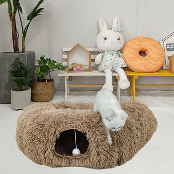 Cuib pentru animale de companie – Casă de pisică tunel donut, din pânză, origine Jiangxi, nu este importat, pentru câini