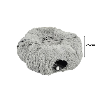 Cuib pentru animale de companie – Casă de pisică tunel donut, din pânză, origine Jiangxi, nu este importat, pentru câini