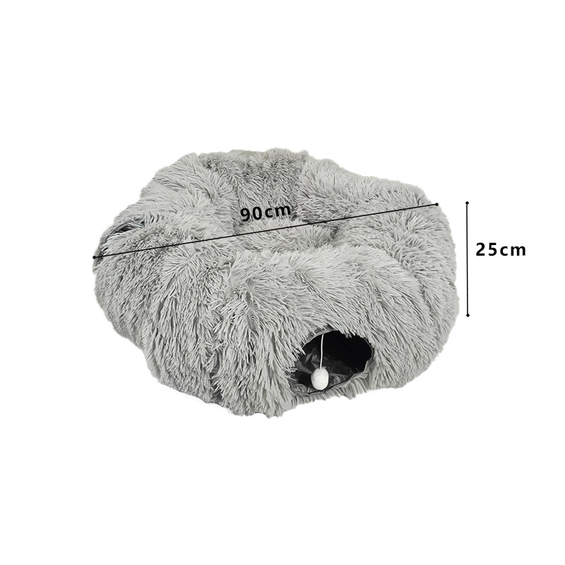 Cuib pentru animale de companie – Casă de pisică tunel donut, din pânză, origine Jiangxi, nu este importat, pentru câini