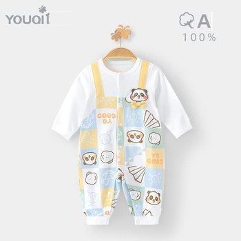 Zīdaiņu kombinezons, pavasara/rudens, garās piedurknes, rudens drēbes, viena gada veca mazuļa kombinezons, komplekts, rāpošanas kombinezons