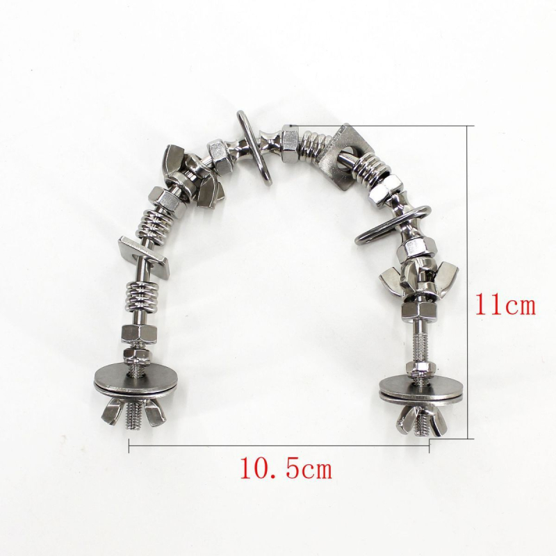 Suport din oțel inoxidabil pentru papagali — stâlp de afișaj pentru accesorii de mestecat și dezvoltare cognitivă (Material: oțel inoxidabil; Import: Nu; Brand: Niciunul)