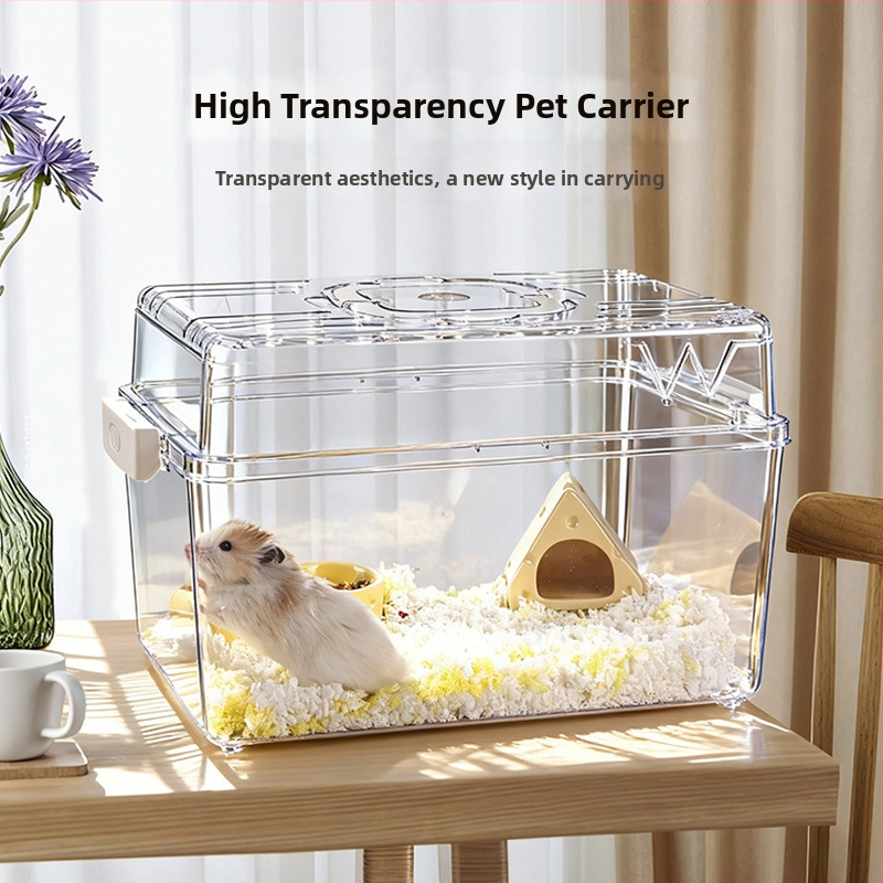 Viacúčelová klietka pre škrečka s HD priehľadnou Bear Villa zostavou — Značka: Running around; Súkromná značka autorizovaná: Áno; Dovoz: Nie